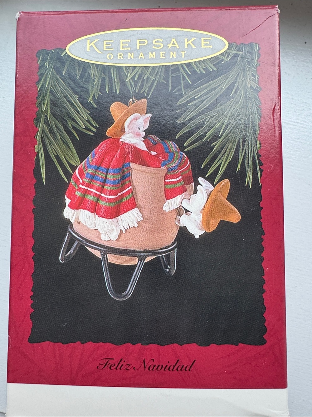 Hallmark Ornament "Feliz Navidad" - Red & Multicolor